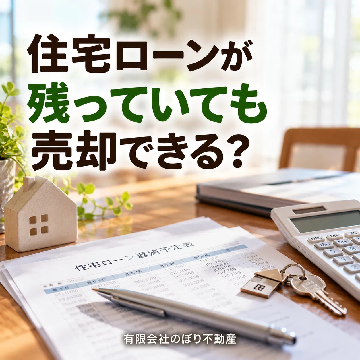 ローンがあっても、大丈夫です。
