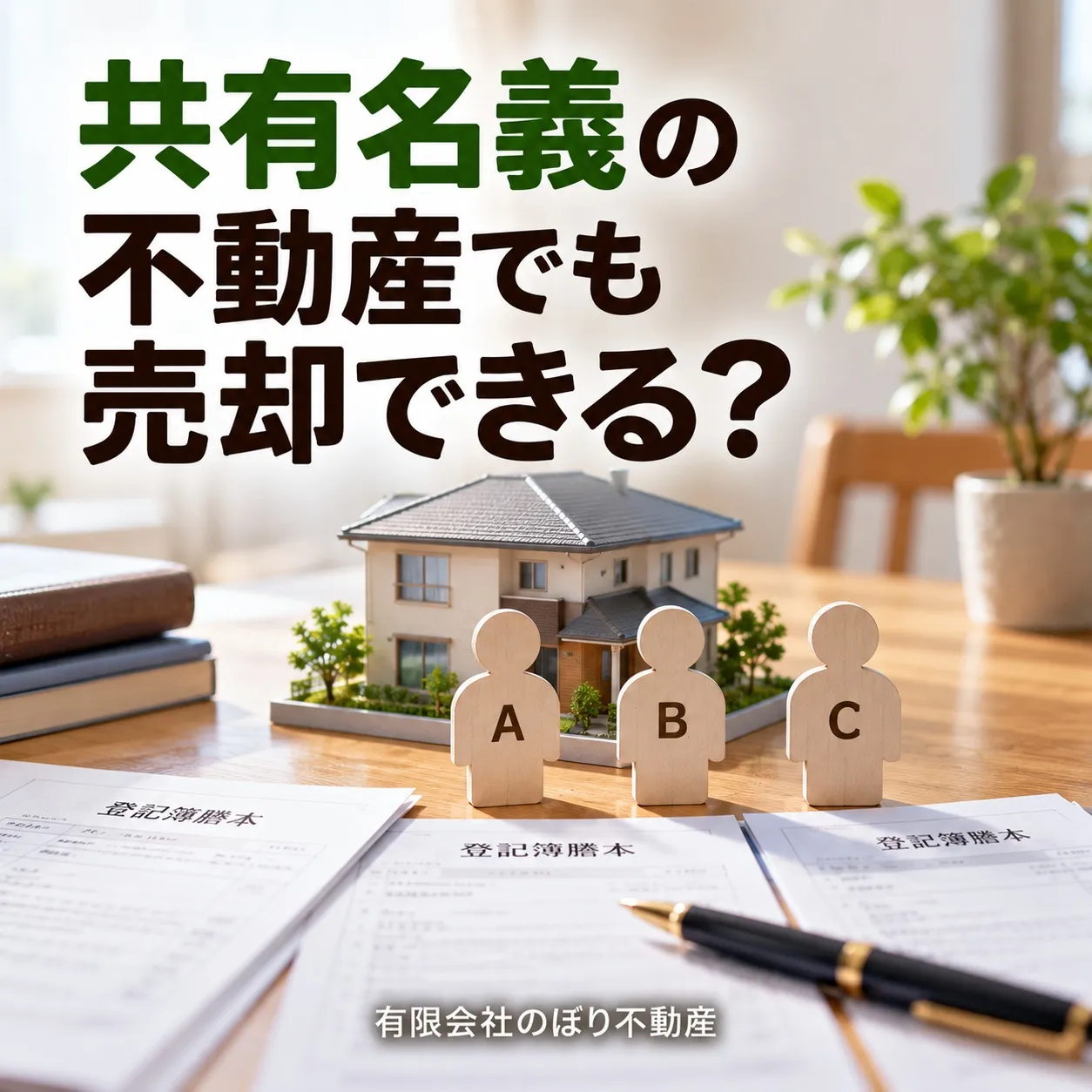 「共有名義でも売れる？」と不安に思う方、多くいらっしゃいます...